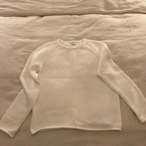 J. Crew White Rollneck Sweater, Size L